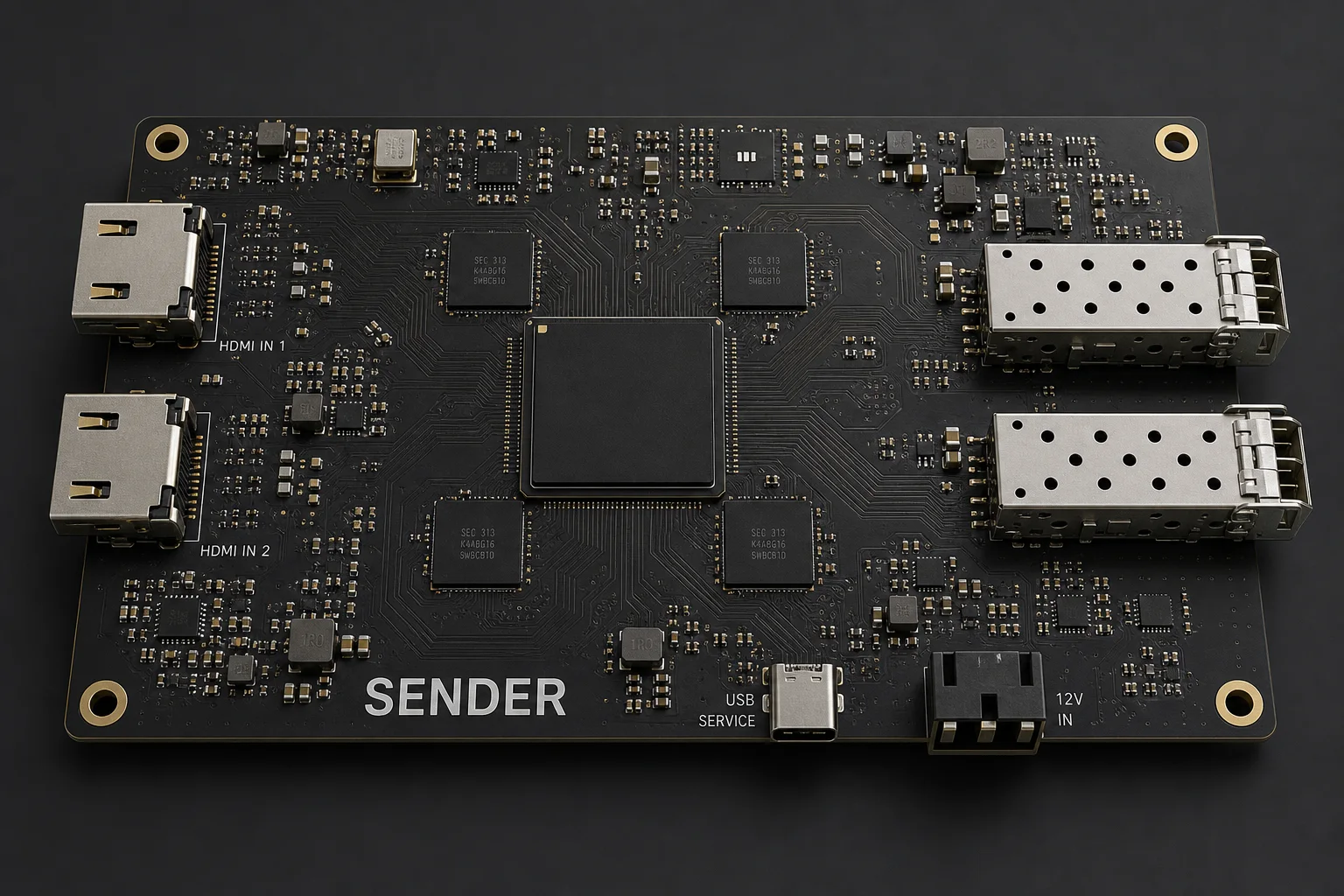 LC-S1 modular LED sender board development concept